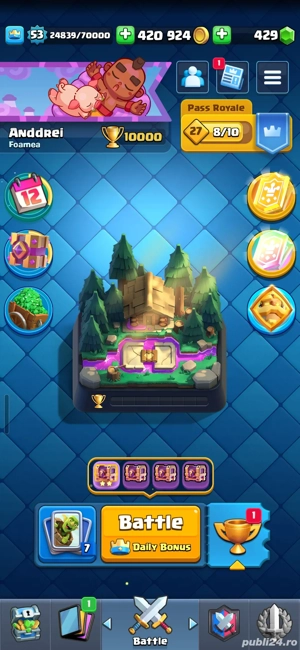 Vand cont de clash royale