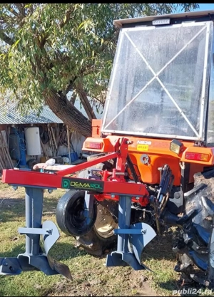 Vand Tractor Japonez 24 cp  4x4 freza ,plug si factura de cumparare - imagine 4