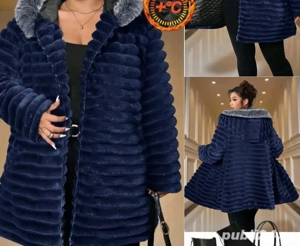 Jacheta dama blana cu gluga noua