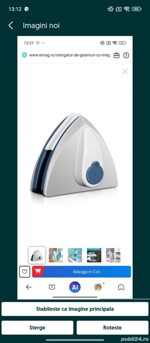 aparat magnetic curatat geamurile 