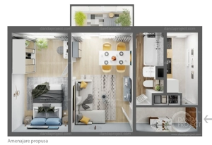 Apartament 2 camere in Timisoara, strada Intrarea Umbroasa (Circumvalatiunii   Dacia)-Comision 0%