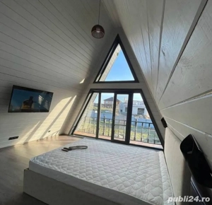 Vând cabană A-frame 72 Mp cu supra etajare 24 Mp cu dimensiunile: 6M lățime 12M lungime 