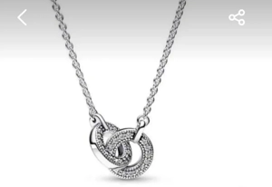 Pandora, lănțișor argint 925, pietre zirconiu (NOU)