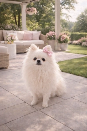 Fetița Pomeranian pedigree FCI 