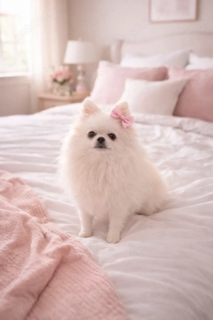 Femelă Pomeranian mini pedigree FCI 