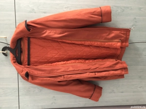 Haina dama caramizie, cu gluga si mesada detasabila, marimea 42 - imagine 3