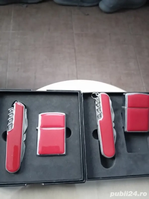 set briceag si bricheta metal 