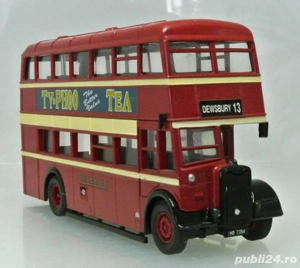 Autobuz de epoca etajat Guy Arab Yorkshire Anglia, Corgi 1992, macheta metal noua, sc. 1:50