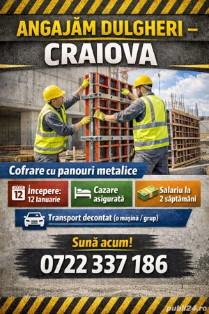 Angajăm dulgheri - Craiova 