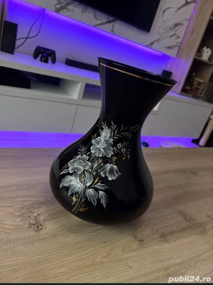 Vaza ceramica negru auriu 