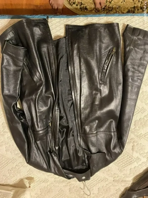 Geaca piele barbateasca neagra XXL