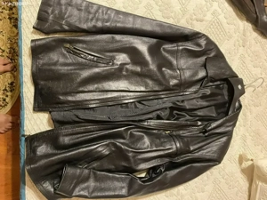 Geaca piele barbateasca neagra XXL