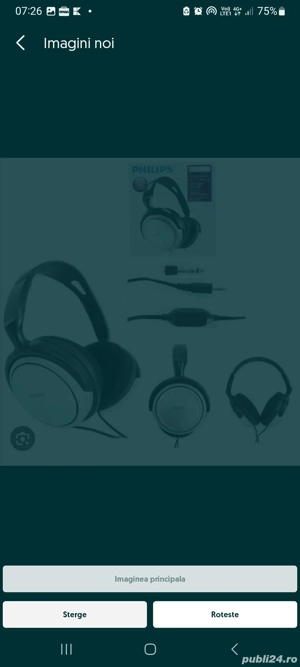 Casti audio 3.5mm Philips SHP2500,noi - imagine 2