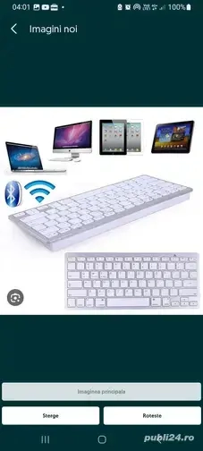 Tastatura bluetooth Bluestork BK3001 pt pc tableta telefon tv