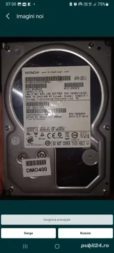 Hard disk Hitachi, 2TB terra,sata3, testat, se vinde cu proba