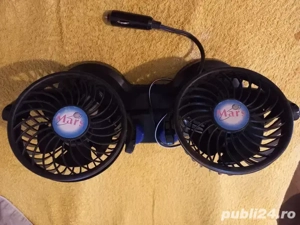 Ventilator auto dublu+pistol apa cu2 baterii+aeroterma 220v