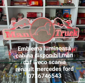 emblema luminoasa cabina man daf iveco scania mercedes 