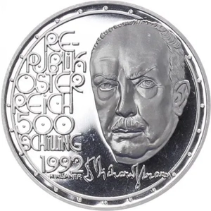 Monede Austria - 500 ATS 1991-92 - Ag 925 - stare PROOF