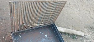 Gratar mare tabla groasa pe balamale rabatabil