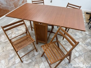  Masă rabatabilă cu 4 scaune