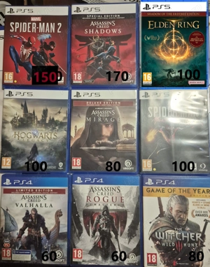 Jocuri PS4 si PS5 Ac Shadows, Ghost of Tushima, Spiderman 2, Elden Ring si altele in Timisoara