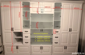 Mobila lemn masiv vopsita alb