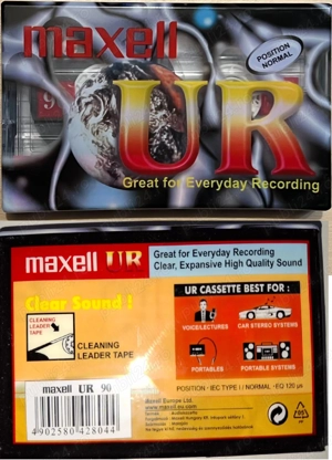 Casete audio vintage sigilate 90 minute BASF Germania, Maxell, Sony