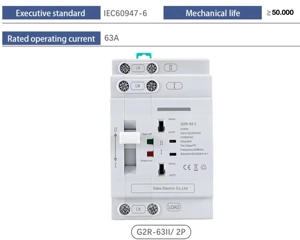 ATS comutator transfer automat manual 2P 63A  monofazat fotovoltaice generatoare UPS
