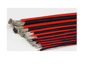 Cablu silicon monofilar extra moale set negru+rosu 2m
