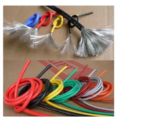 Cablu silicon monofilar extra moale set negru+rosu 2m - imagine 2