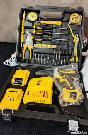 Kit Bormașină 48V Self-Tap + Impact | 2 Baterii 5Ah | 30 Accesorii