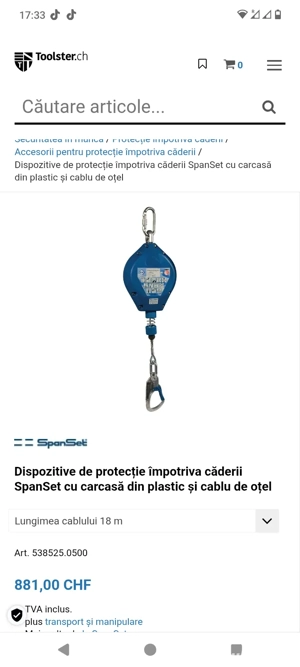 Sistem anti cadere +ham de siguranță 