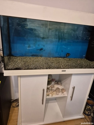 Vand acvariu Rio Juwel 180 litri+suport de baza alb