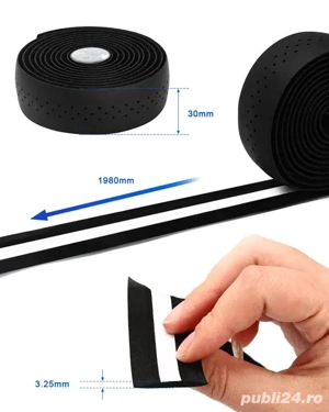 RIDERACE ghidolină piele ecologica perforată ghidon cursiera bicicleta grip