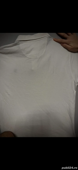 Tricou polo alb   curat, versatil, ideal zilnic - imagine 4