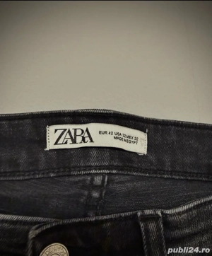 Blugi Zara negri cu găuri   stil urban   streetwear - imagine 5