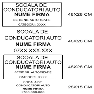Set stickere Școala de șoferi , inscripționare mașină