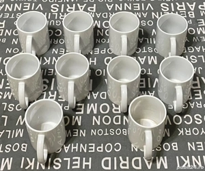 lot de 10 cani cesti mari de la kik identice toate sunt albe  - imagine 3