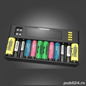 LiitoKala Lii S12 12 sloturi independente Li-ion LiFePO4 IMR NiMH 9V Ni-CD - imagine 2