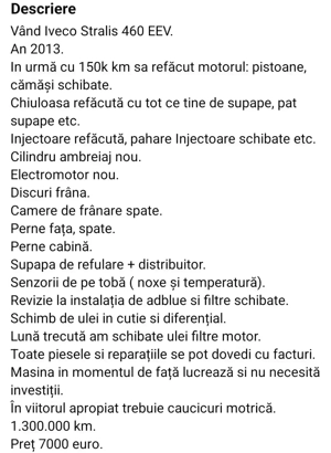 Stralis 460 EEV motor refăcut.  - imagine 4