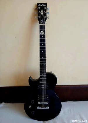 Chitara Harley Benton SC-200LH BK + Amplificator + Husa + Corzi + Cabluri