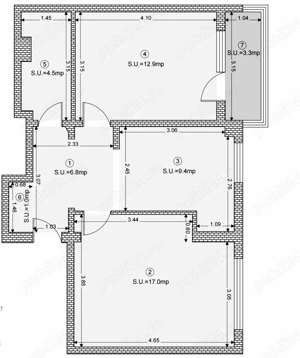 Apartament cu 2 camere 