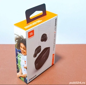 Casti JBL Wave 100TWS, Wireless, Bluetooth, In-ear, Microfon, negru