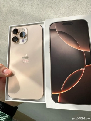 iPhone 16 Pro Max Desert Titanium 256GB , baterie originala 91%