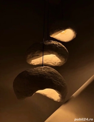 Lustra decorativa Corp iluminat Pendul - wabi sabi   handmade unicat