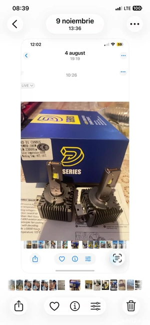 set becuri auto led D1S D3S D2S 23000 lumeni 180w canbus plus and play super alb