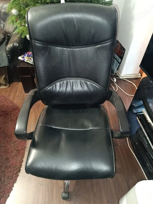 Vand birou cu mini-biblioteca + scaun birou piele, stare foarte buna. - imagine 4