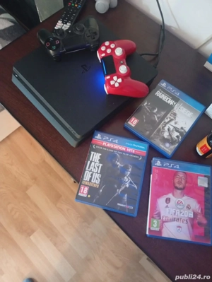 ps4 slim +2 manete +3 jocuri,bonus the last of us part ll - imagine 3