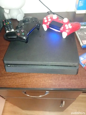 ps4 slim +2 manete +3 jocuri,bonus the last of us part ll - imagine 2