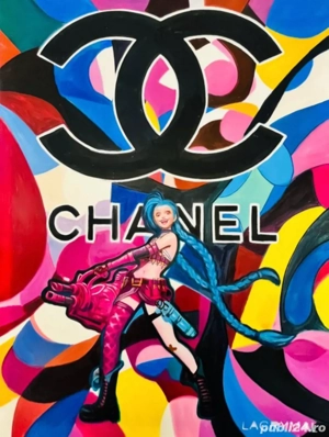 Lacrymal -  Jinx ft. Chanel" - Tablou original (100% Handpainted)